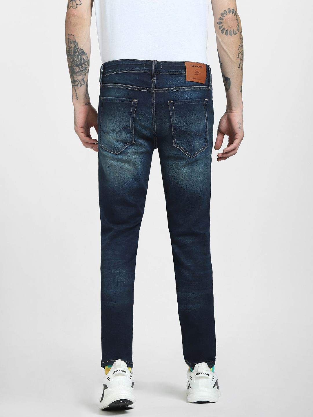 Blue Low Rise Washed Skinny Jeans