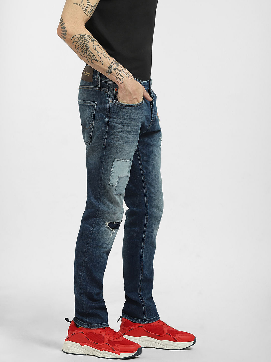 Dark Blue Low Rise Tim Anti Fit Jeans