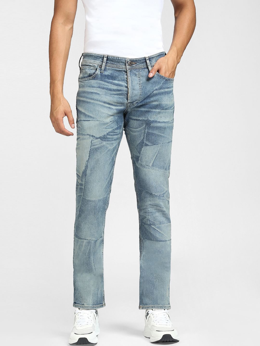 Blue Low Rise Glenn Slim Fit Jeans