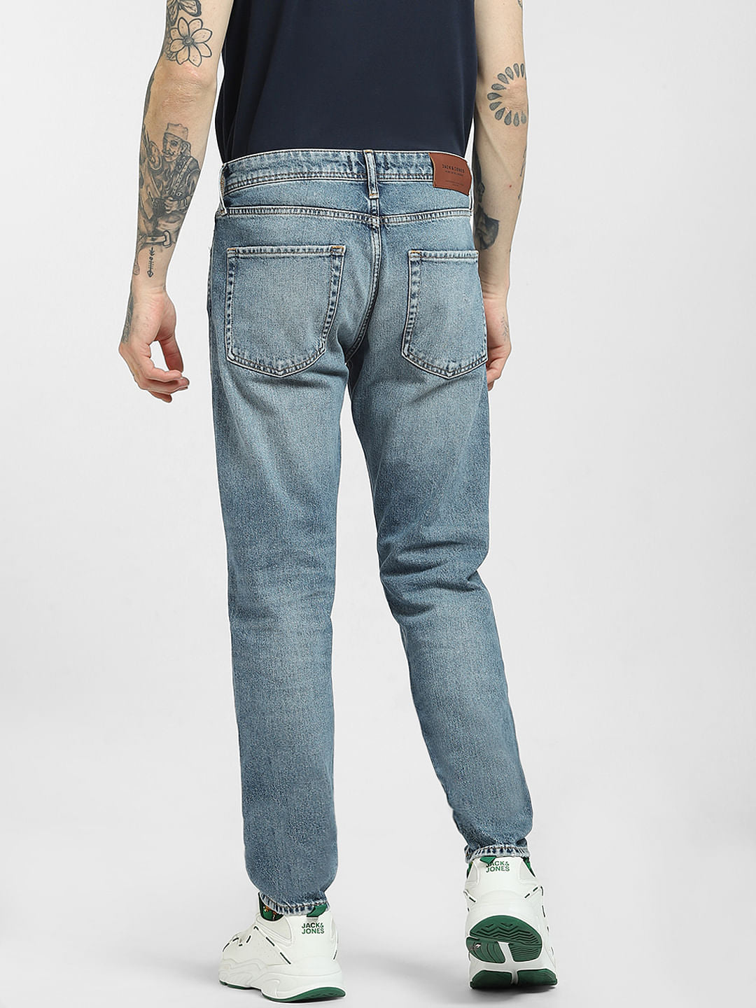 Blue Mid Rise Anti Fit Jeans