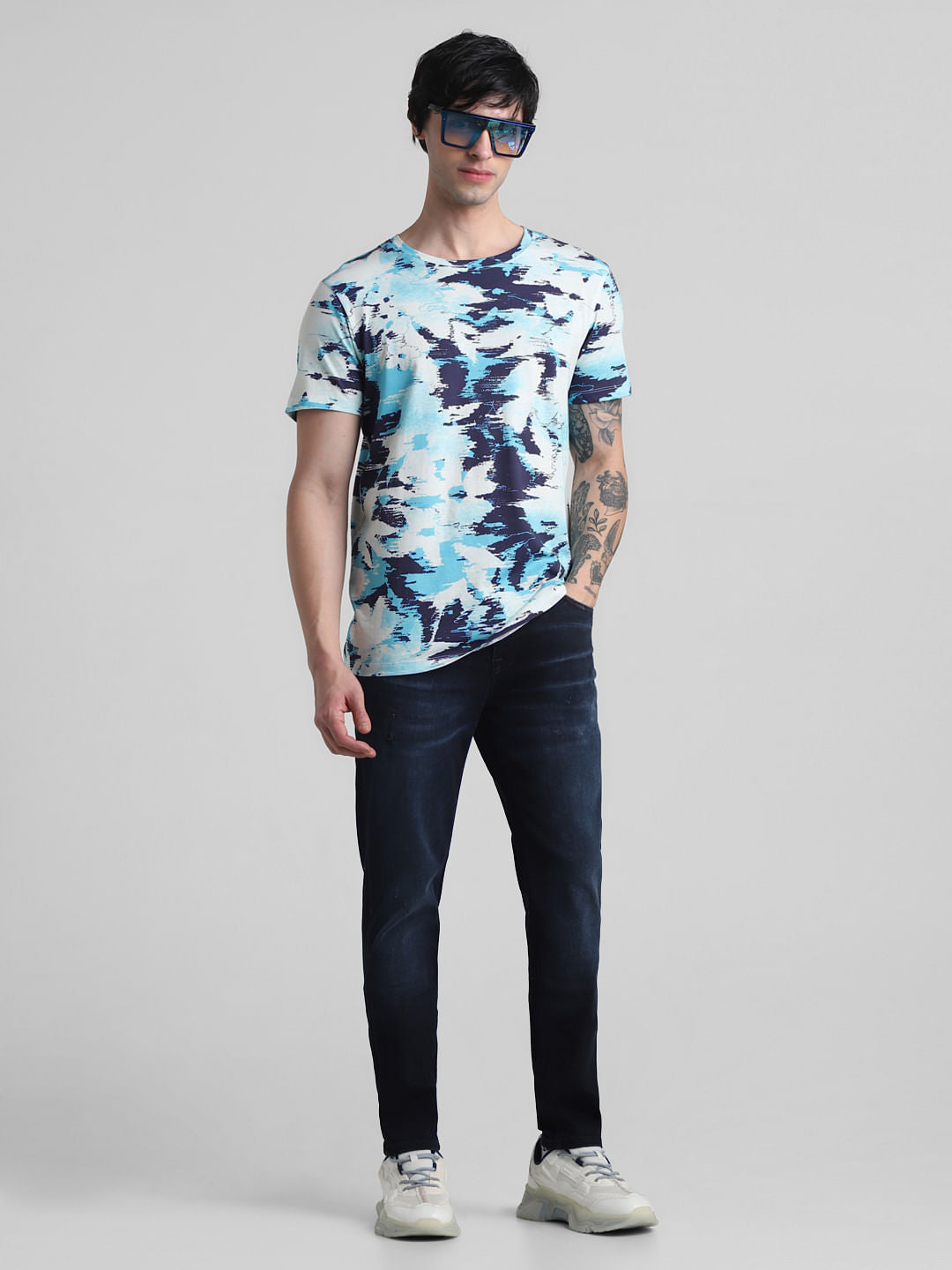 Dark Blue Low Rise Ben Skinny Fit Jeans