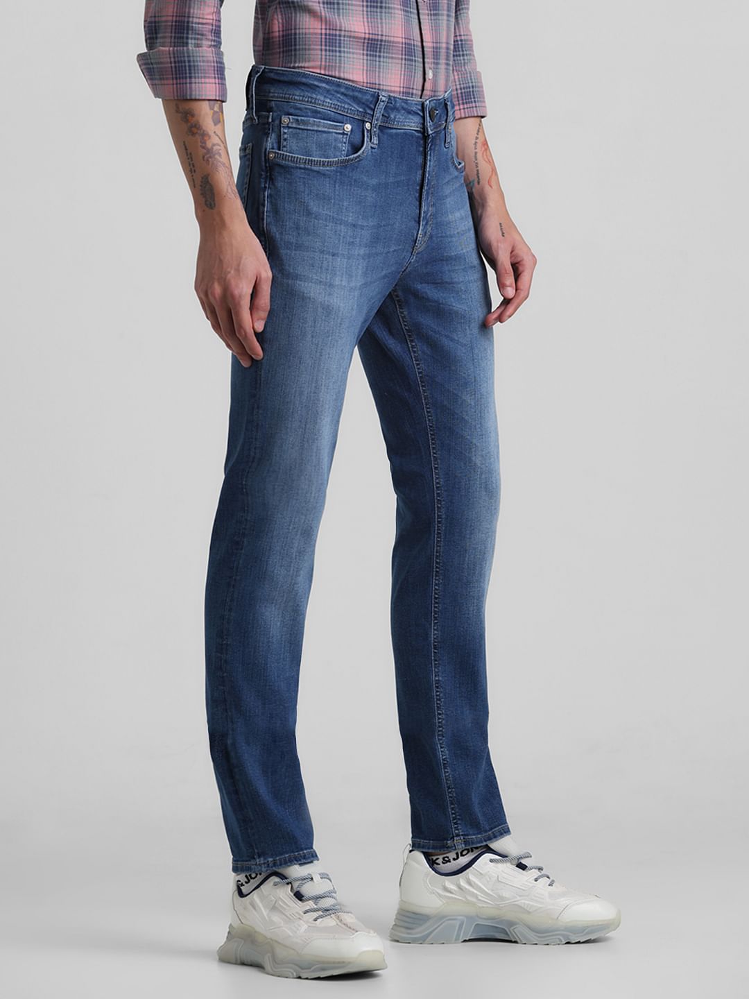 Blue Low Rise Ben Skinny Fit Jeans