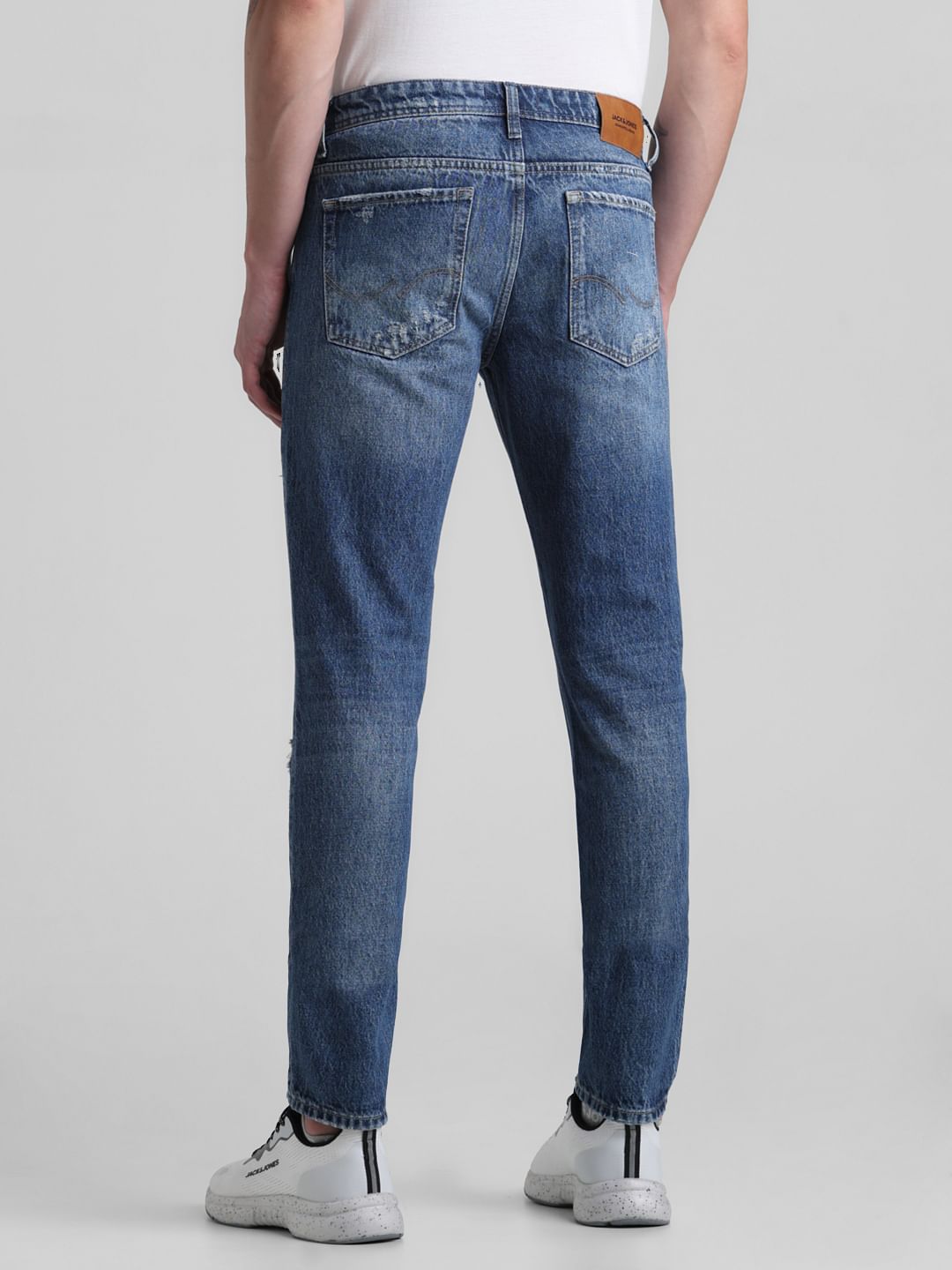 Blue Distressed Glenn Slim Fit Jeans
