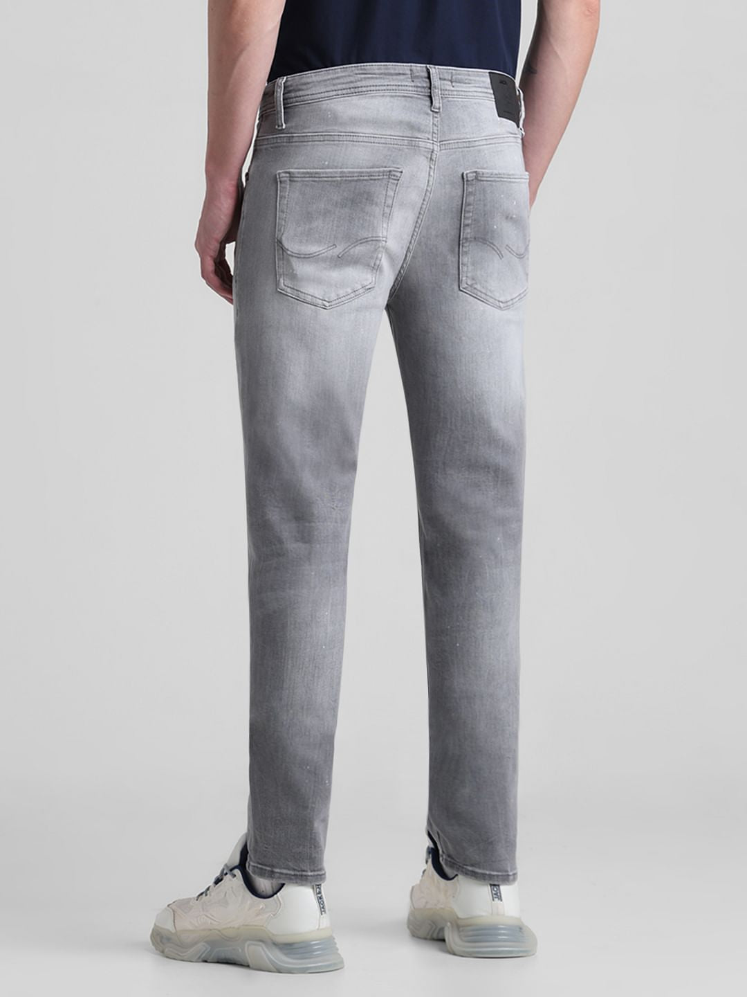 Grey Distressed Ben Skinny Fit Jeans