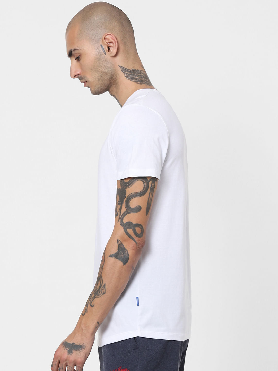 White Graphic Print Crew Neck T-shirt