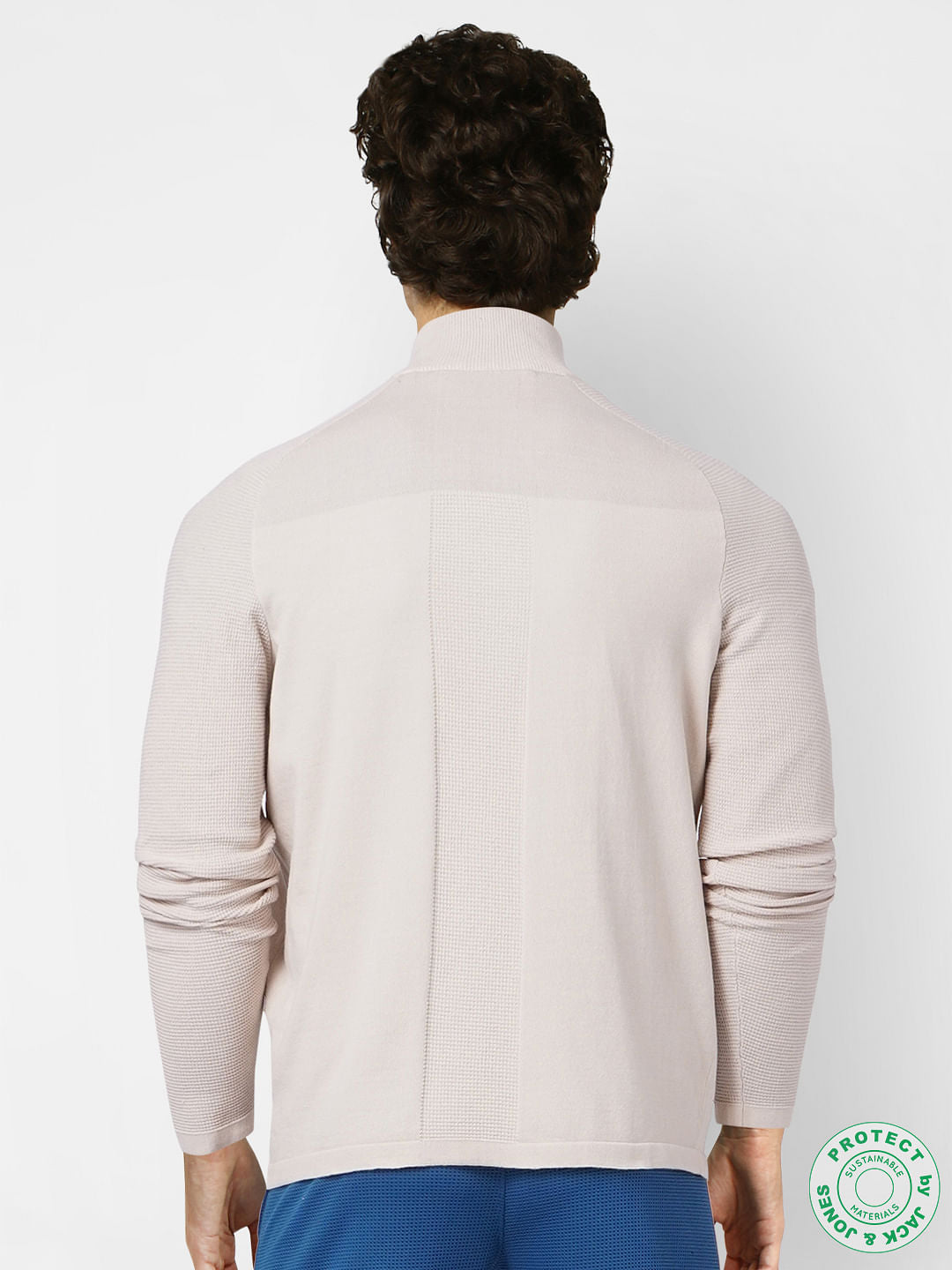 Beige High Neck Pullover