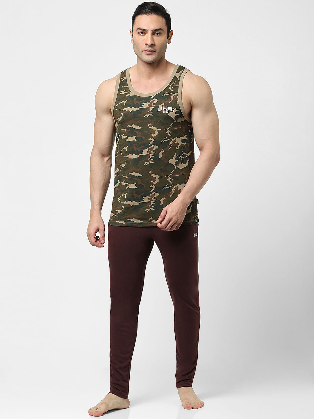 Green Camo Print Fashion Vest