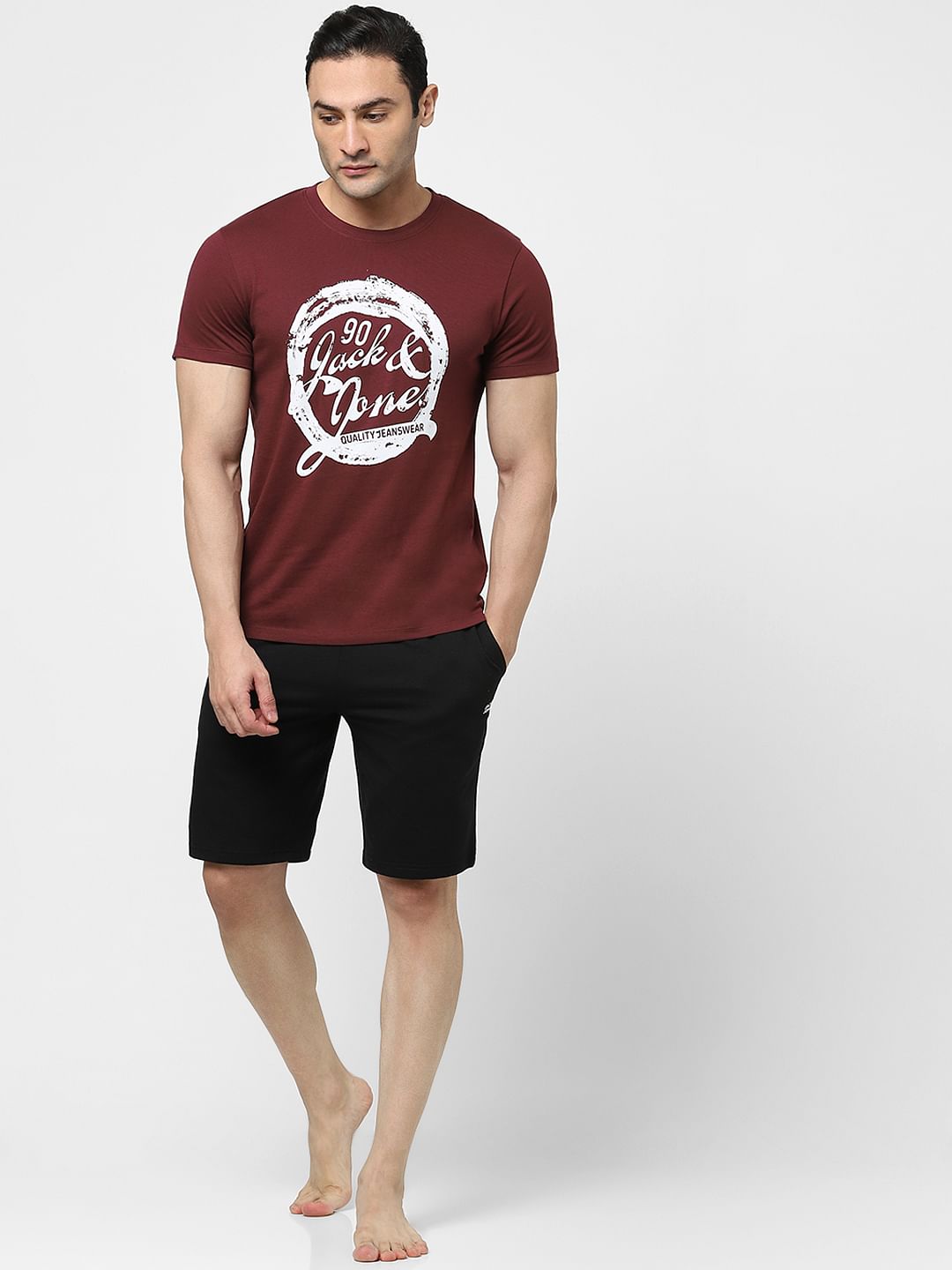 Maroon Crew Neck T-shirt