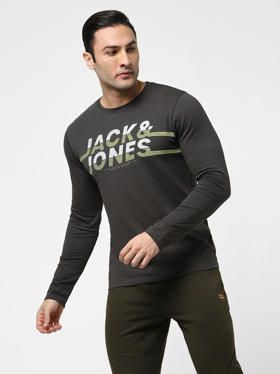 Black Full Sleeves Crew Neck T-shirt - S