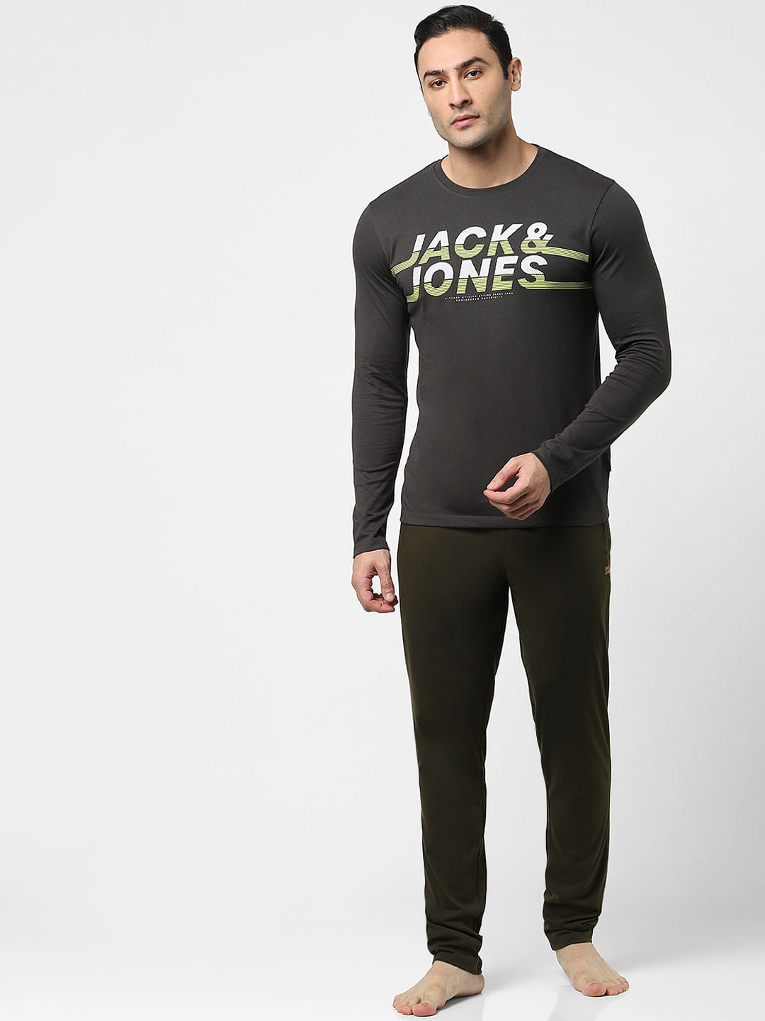 Black Full Sleeves Crew Neck T-shirt