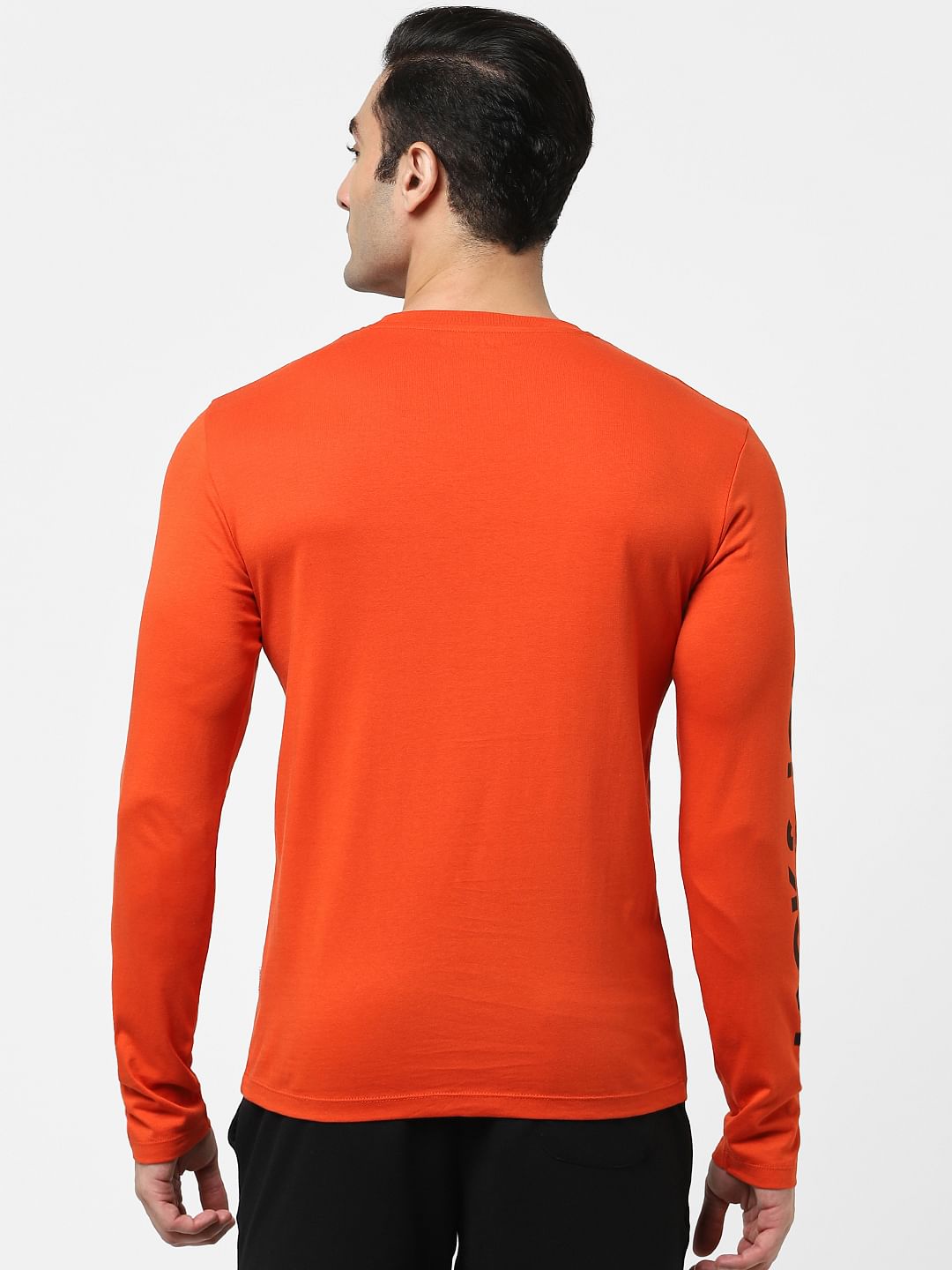 Red Full Sleeves Crew Neck T-shirt