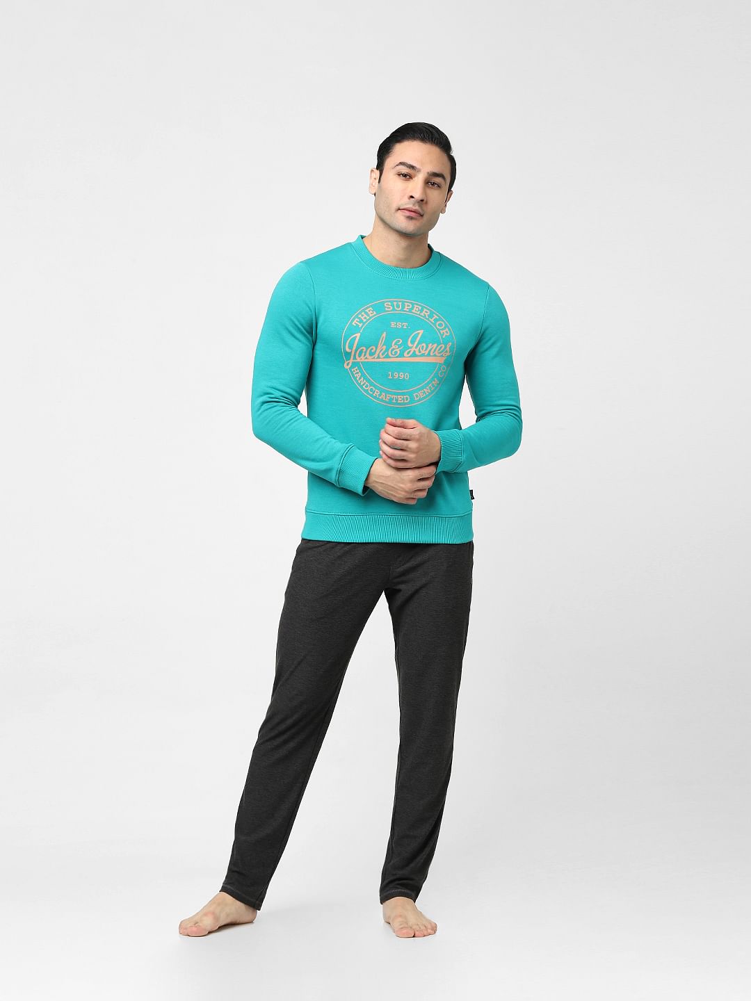 Blue Typographic Logo Sweatshirt