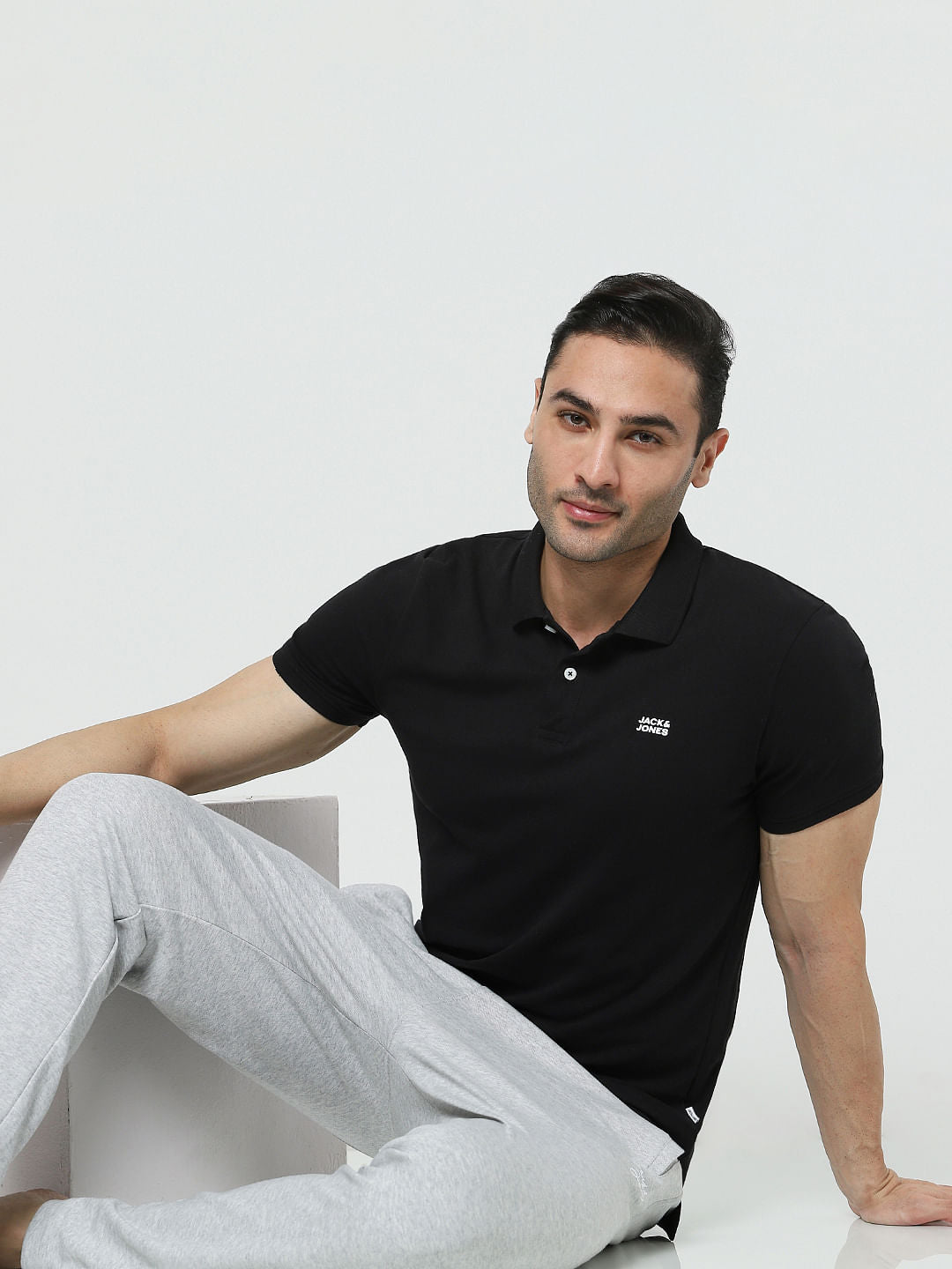 Black Polo T-shirt - S