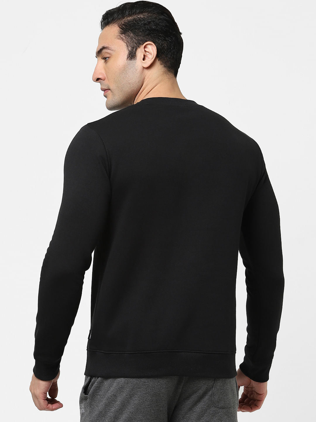 Black Logo Print Sweatshirt