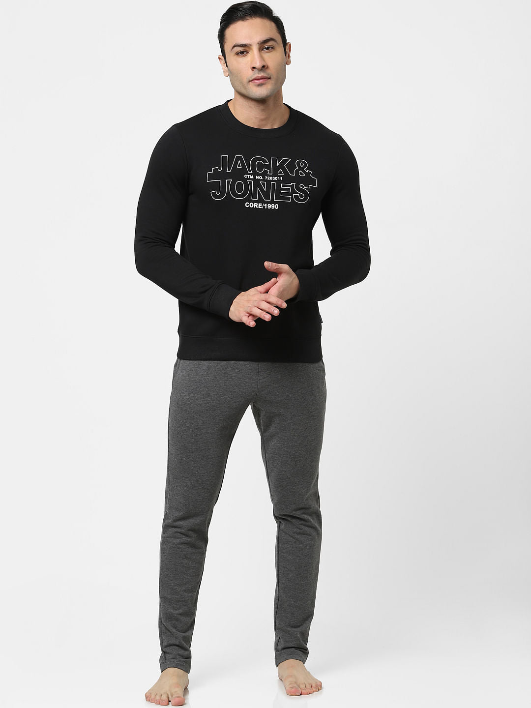 Black Logo Print Sweatshirt