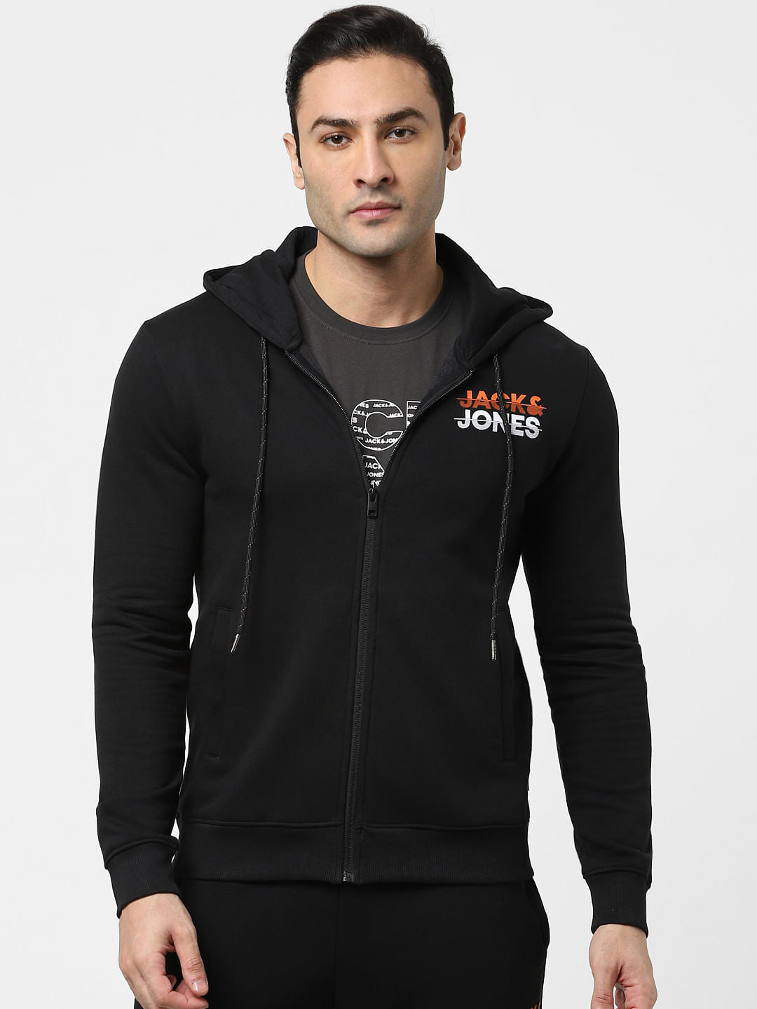Black Zip-Up Co-ord Sweatshirt