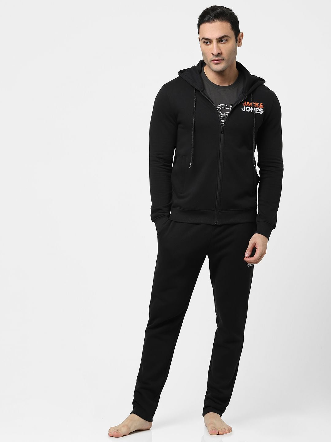 Black Zip-Up Co-ord Sweatshirt