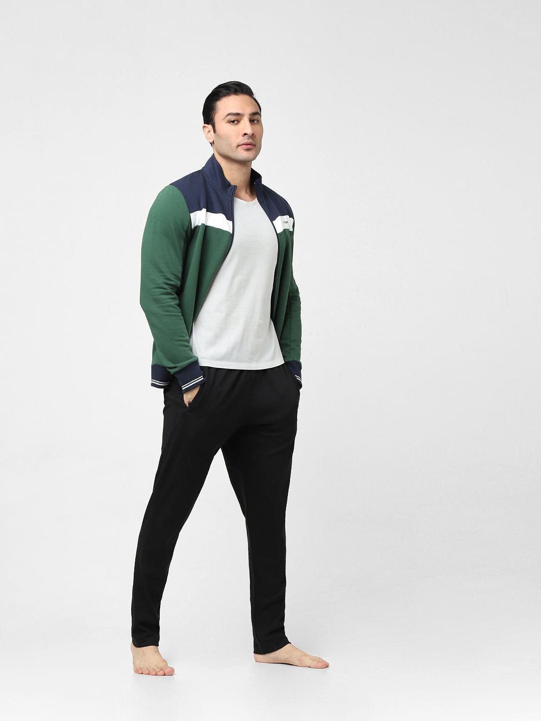 Black Mid Rise Logo Print Trackpants - S
