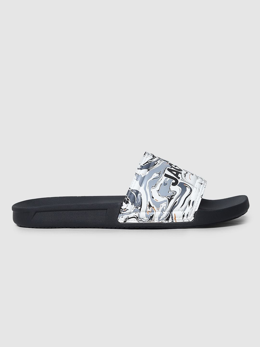 Black Abstract Print Sliders