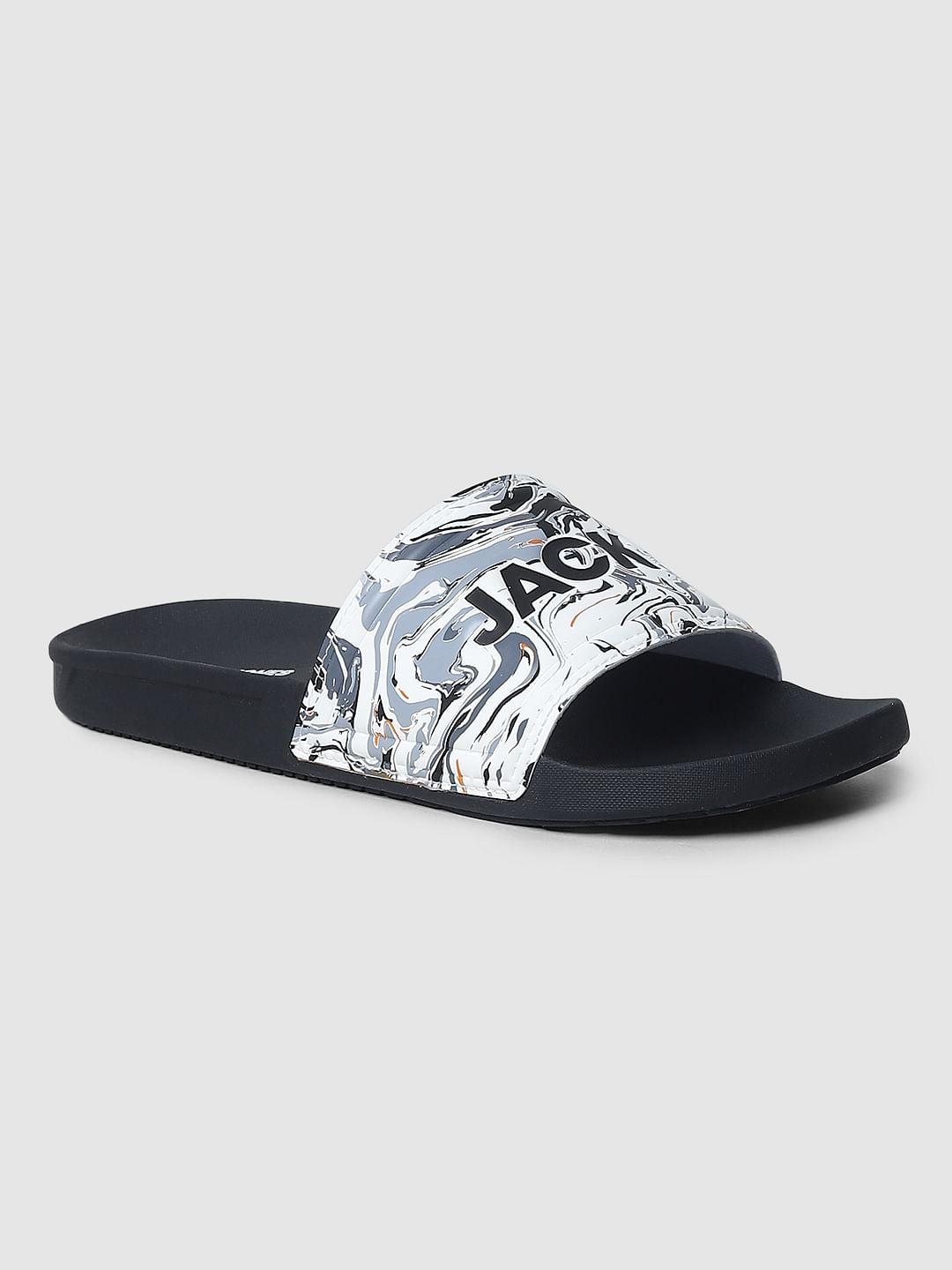Black Abstract Print Sliders