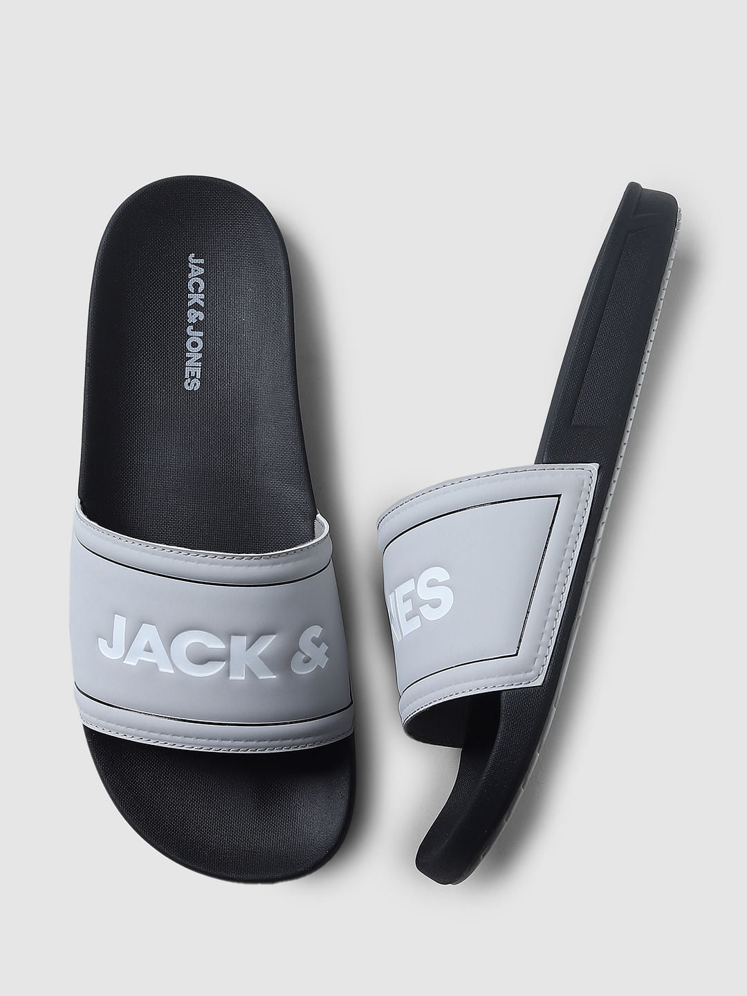 Navy Blue Logo Print Sliders