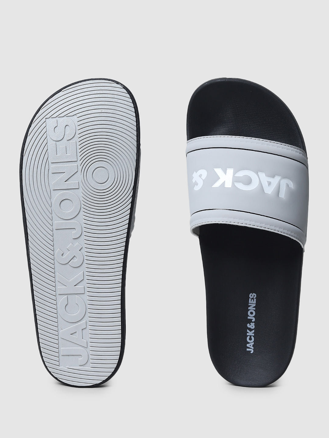 Navy Blue Logo Print Sliders