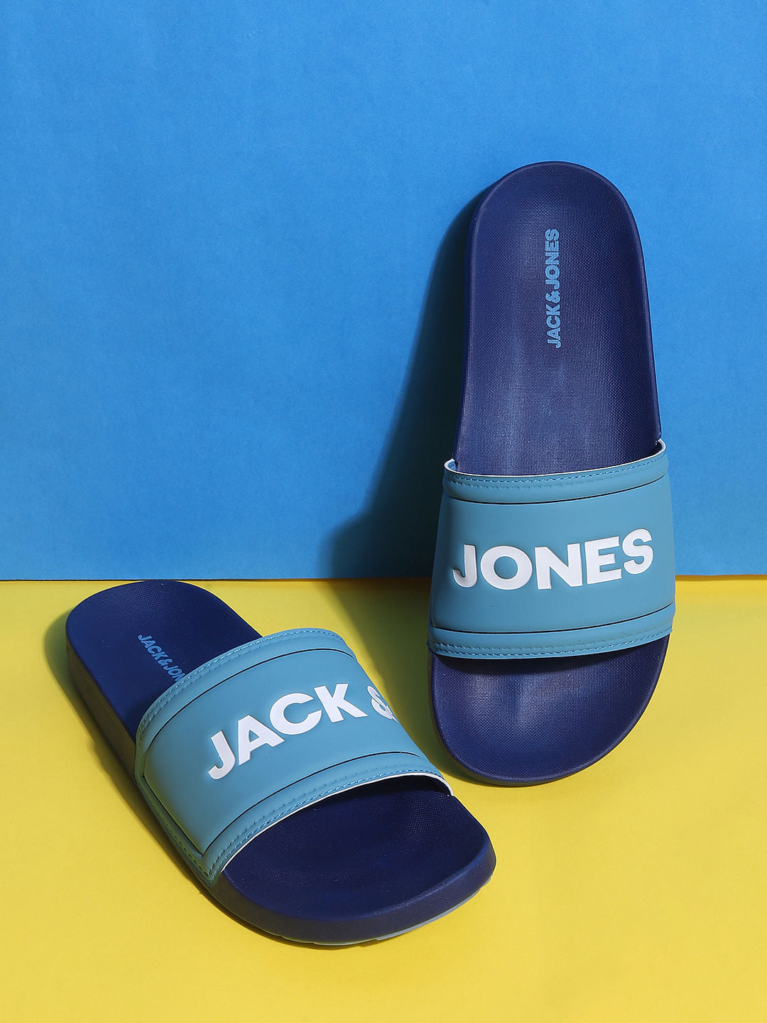 Blue Logo Print Sliders - 6