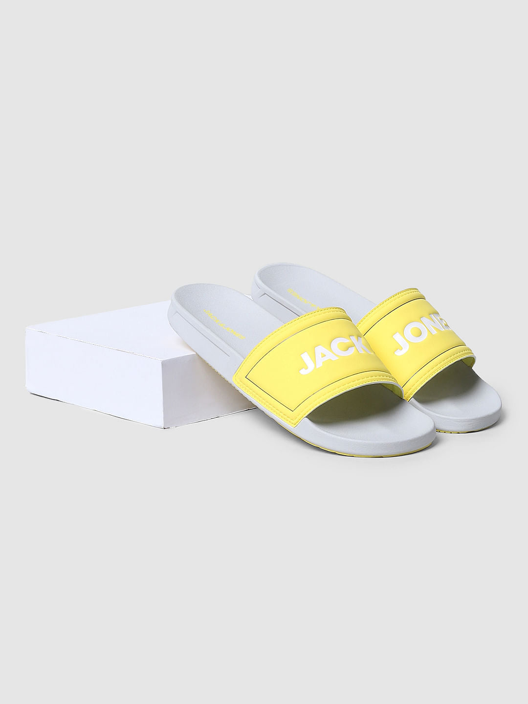 Grey Logo Print Sliders