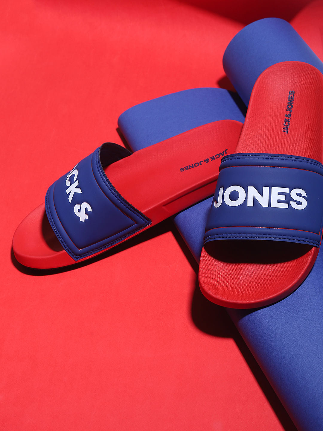 Red Logo Print Sliders