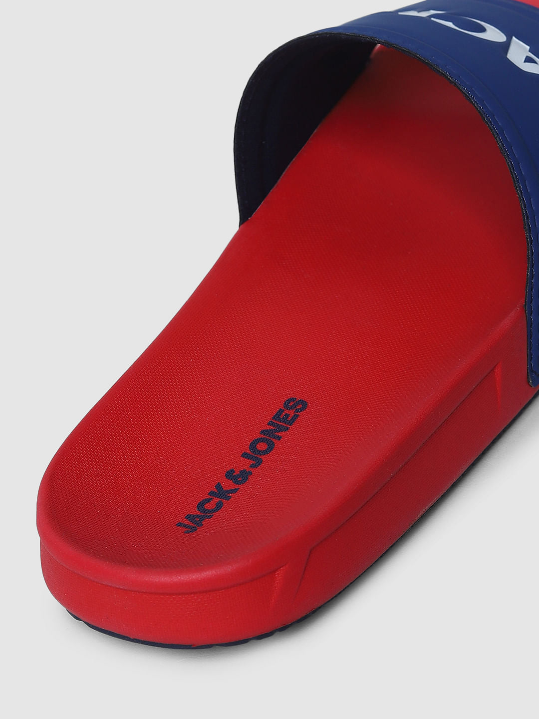 Red Logo Print Sliders