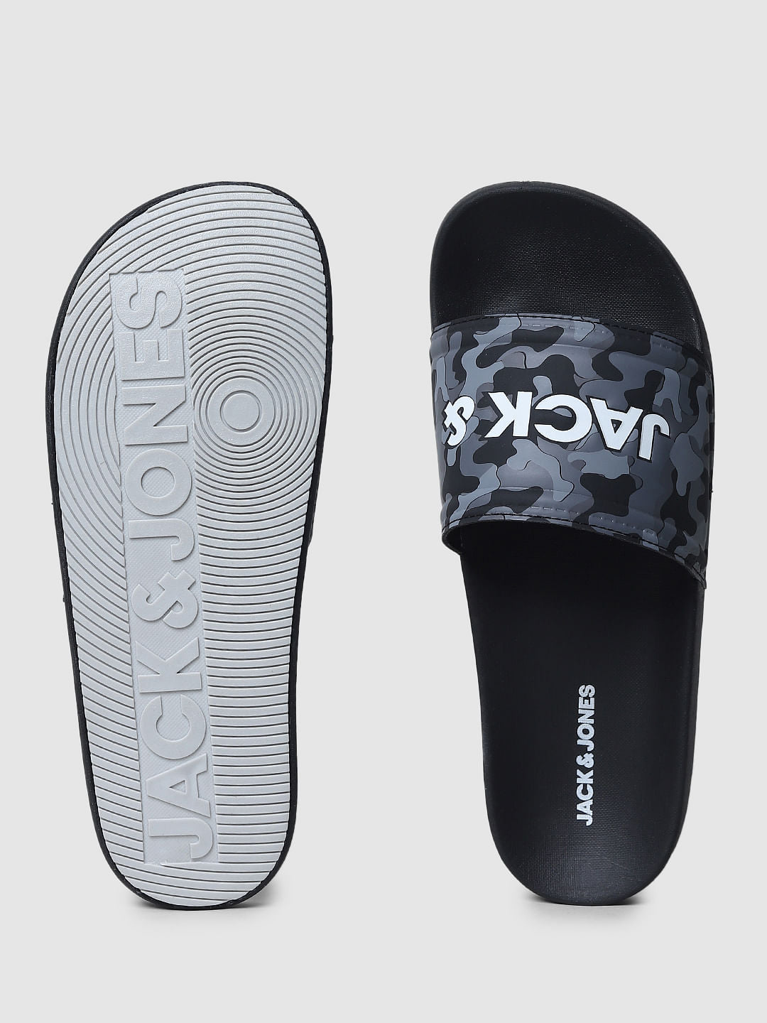 Black Camo Print Sliders