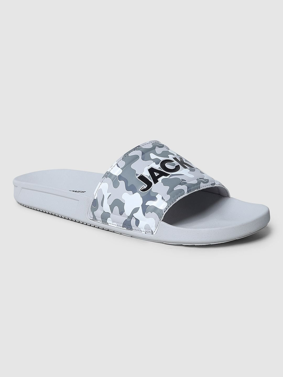 Grey Camo Print Sliders