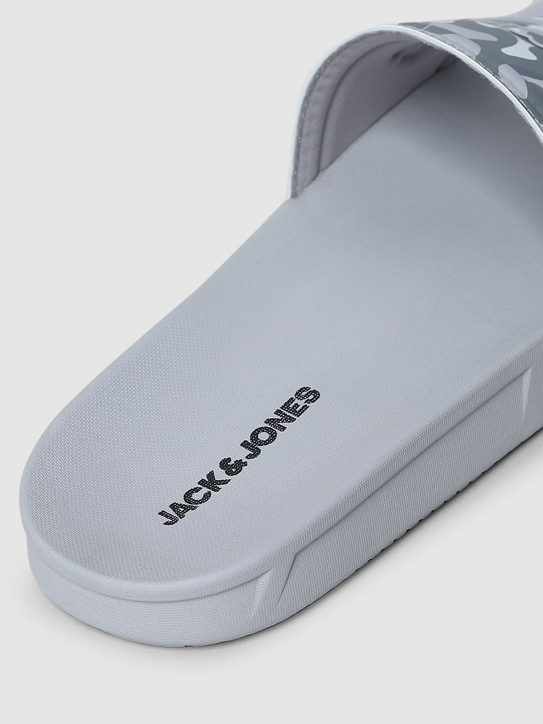 Grey Camo Print Sliders