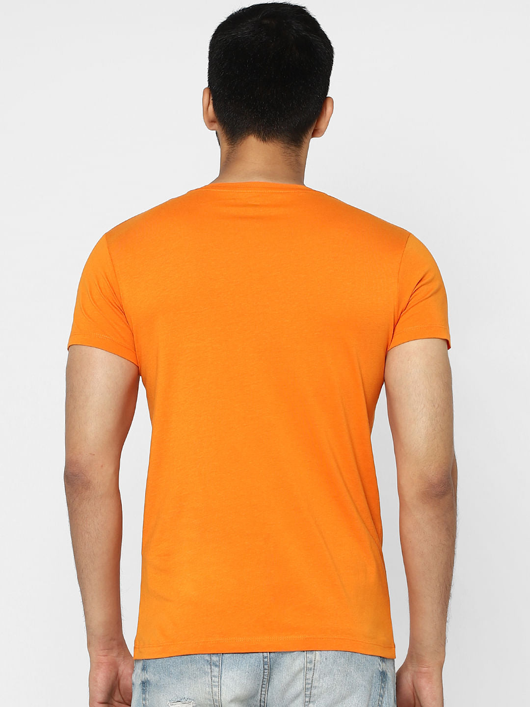 Orange Crew Neck T-shirt
