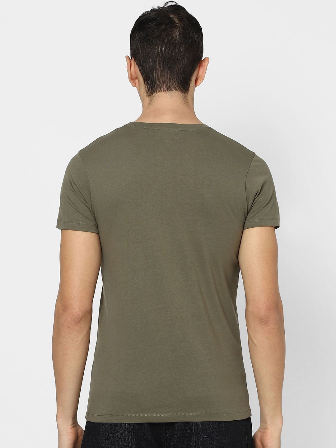 Green Graphic Print Crew Neck T-shirt