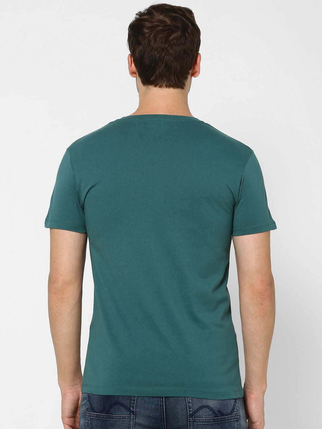 Green Graphic Print Crew Neck T-shirt