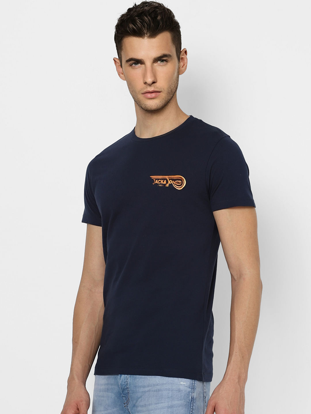 Dark Blue Crew Neck T-shirt