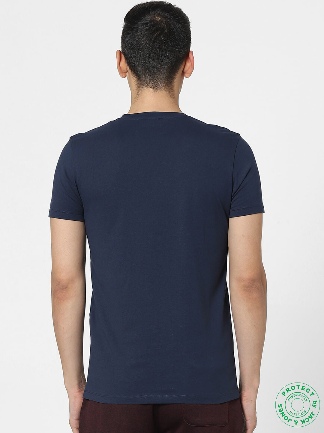 Blue Graphic Print Crew Neck T-shirt