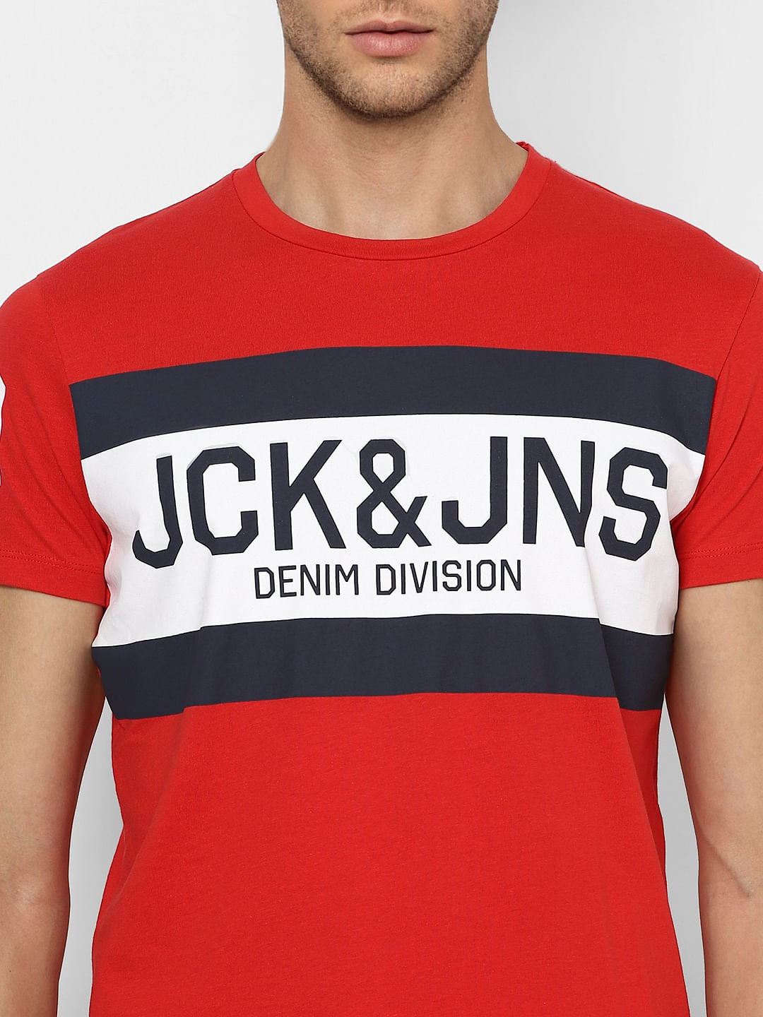 Red Graphic Print Crew Neck T-shirt