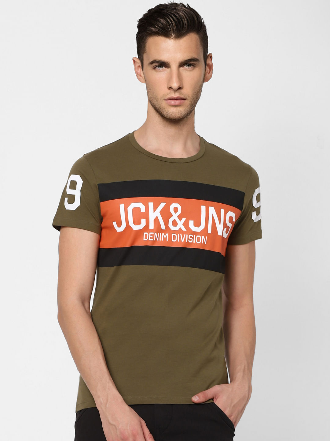 Green Graphic Print Crew Neck T-shirt