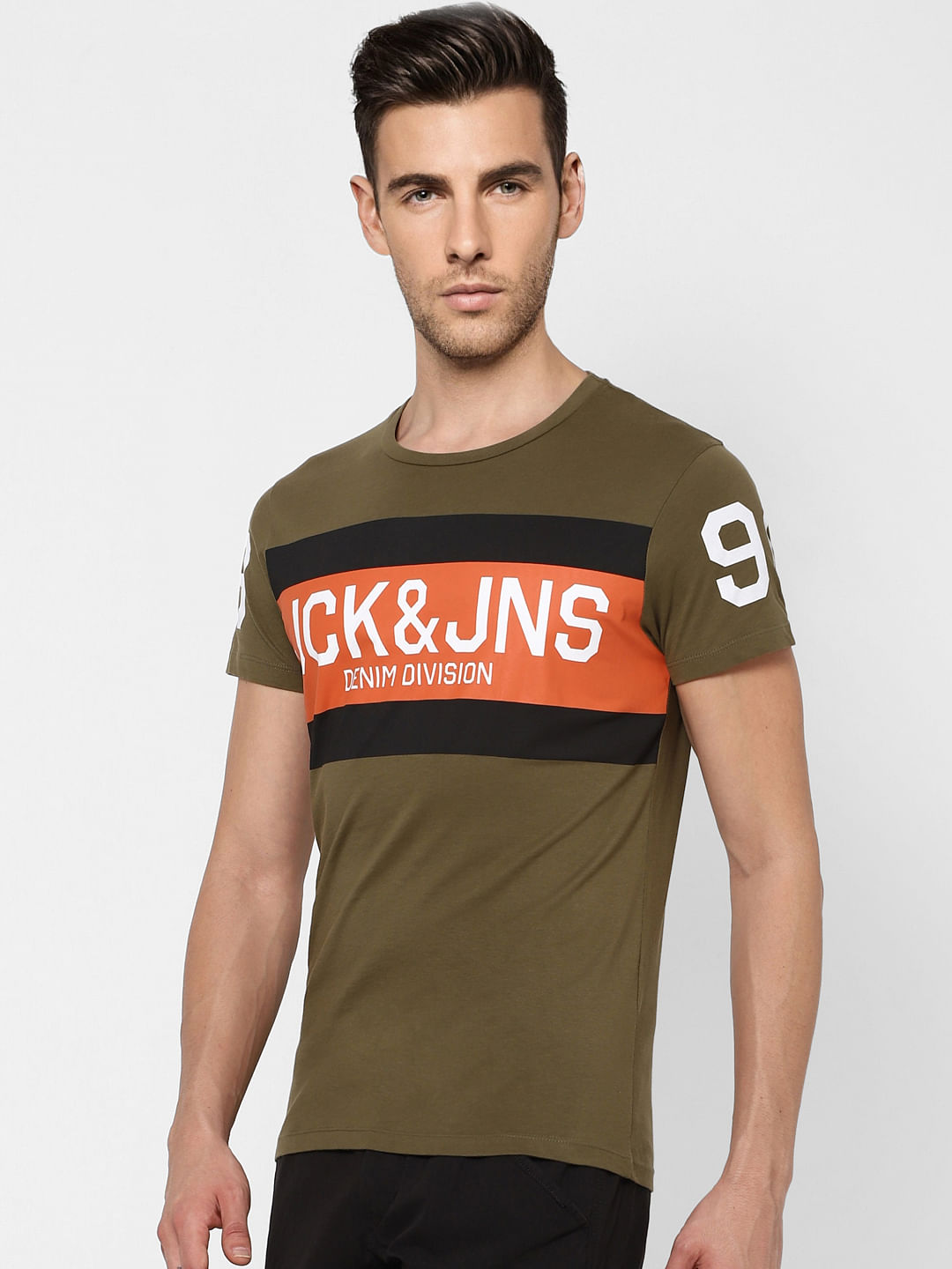 Green Graphic Print Crew Neck T-shirt