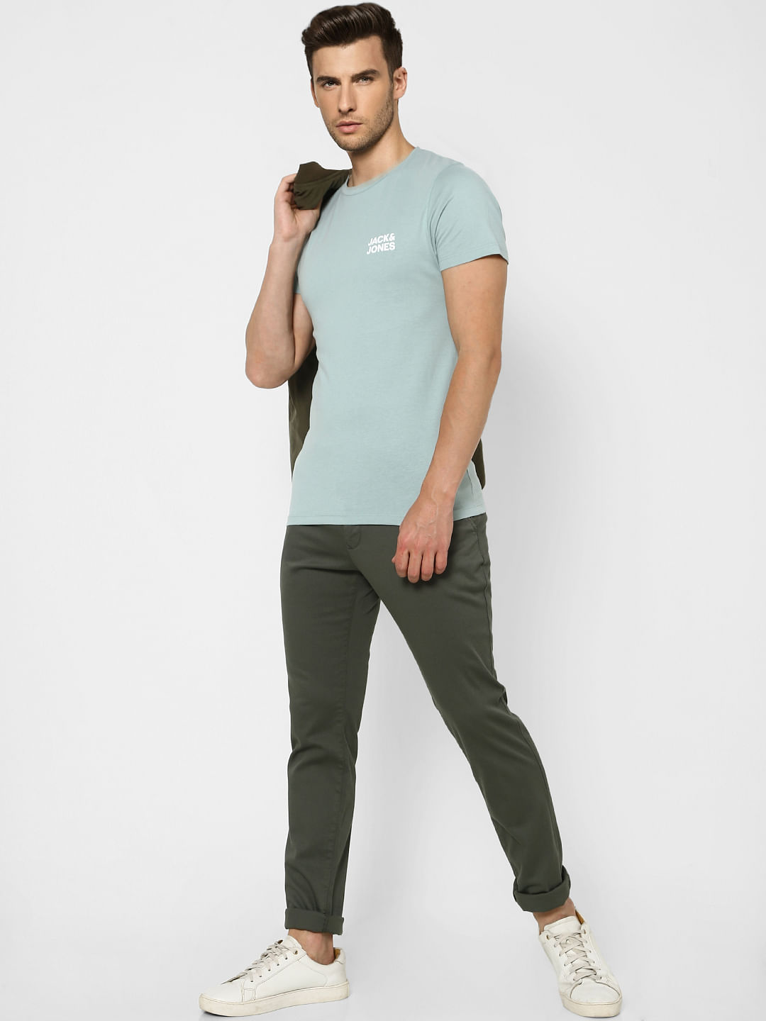 Blue Crew Neck T-shirt