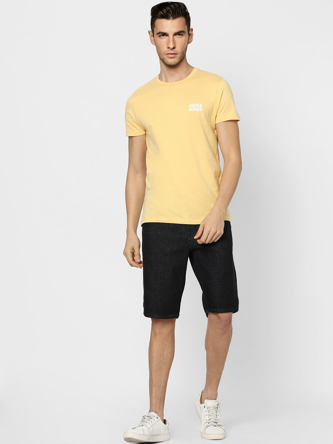 Yellow Crew Neck T-shirt - S