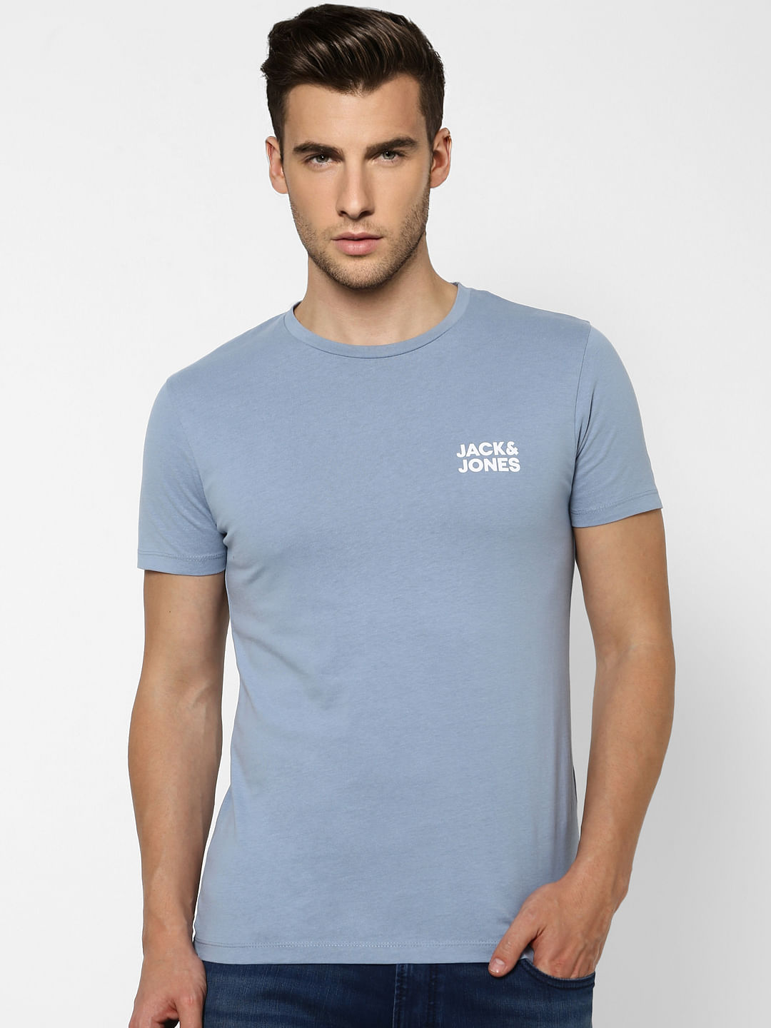 Blue Crew Neck T-shirt