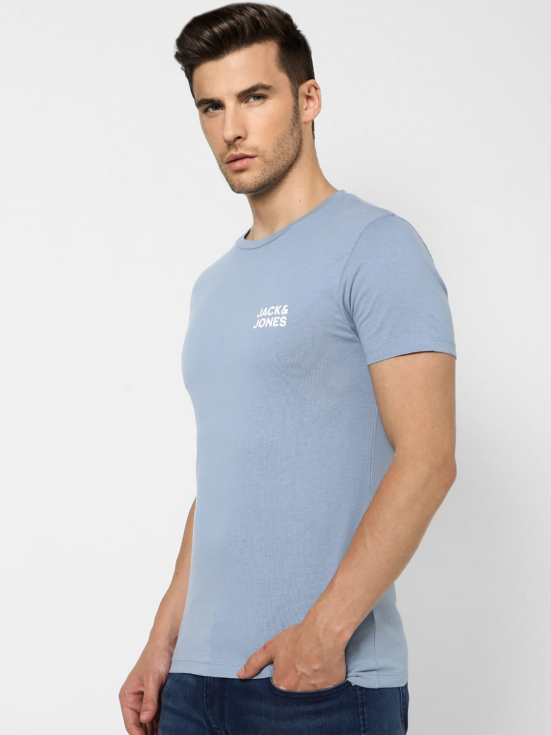 Blue Crew Neck T-shirt