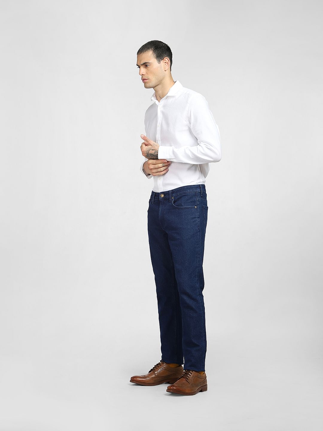 White Linen Full Sleeves Shirt