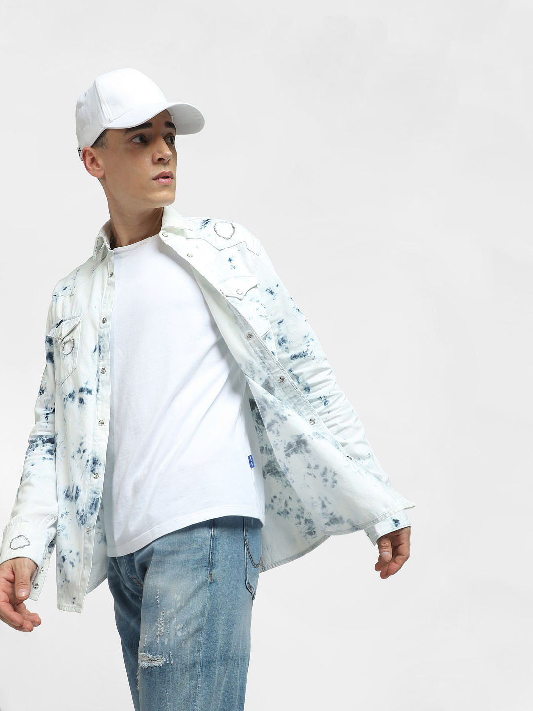 Blue Blotched Indigo Shirt