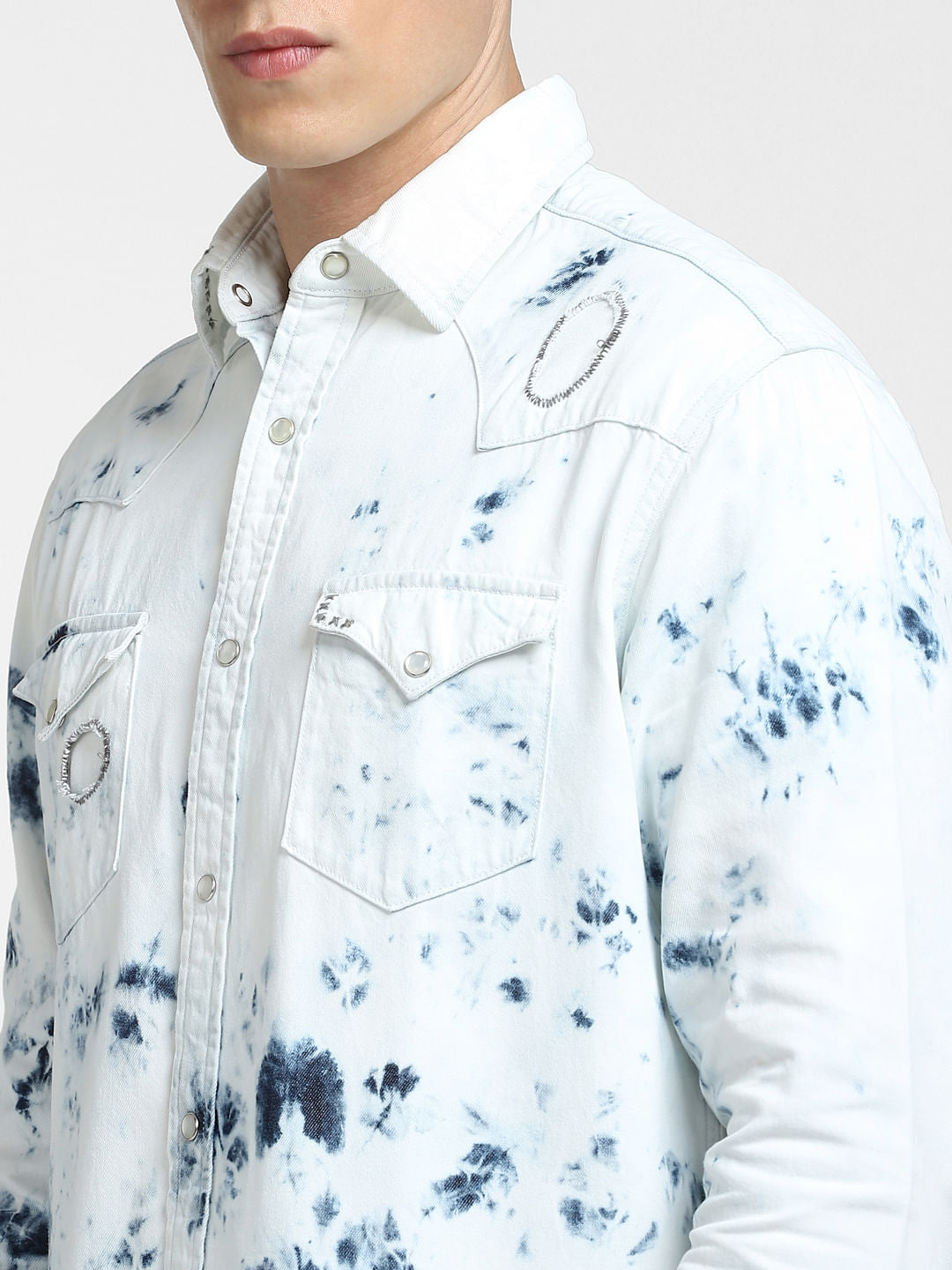 Blue Blotched Indigo Shirt