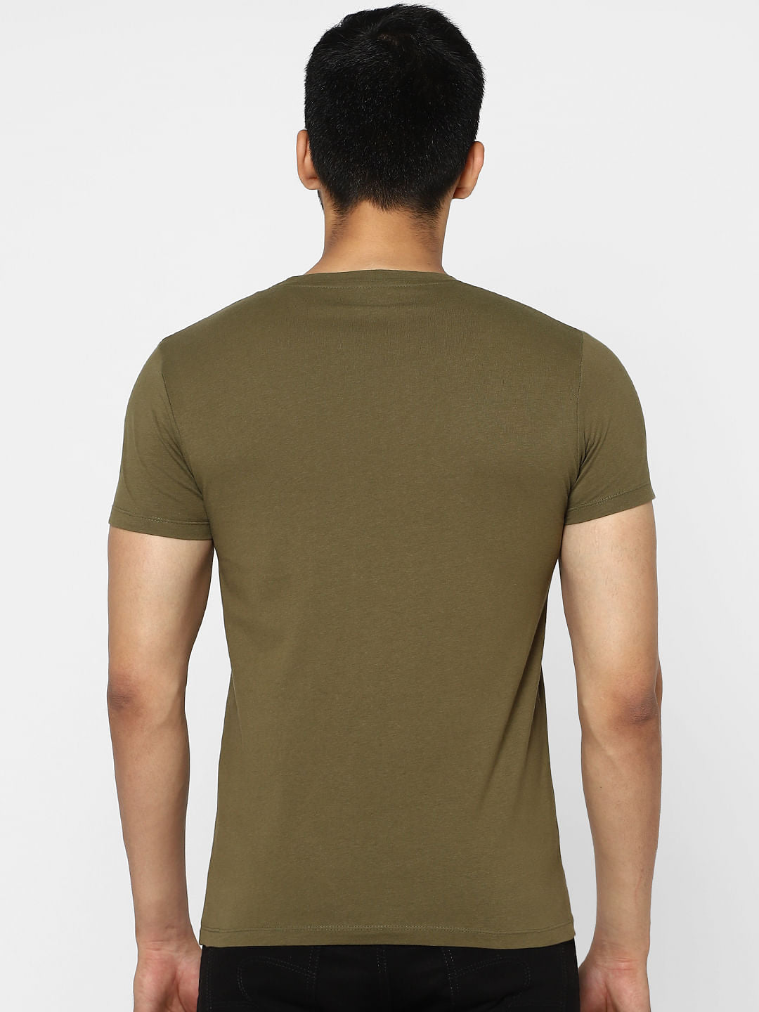 Green Graphic Print Crew Neck T-shirt