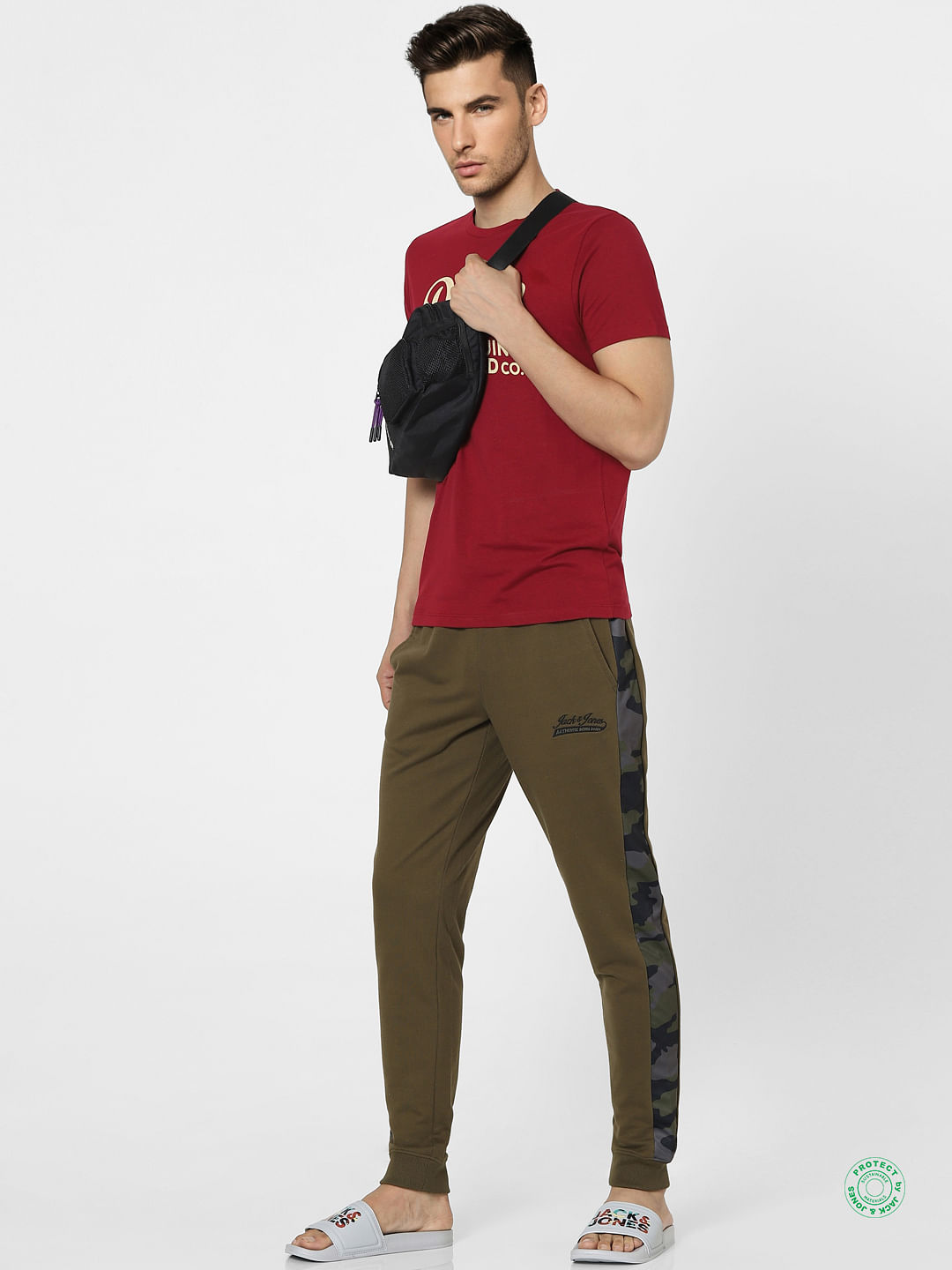 Red Graphic Print Crew Neck T-shirt